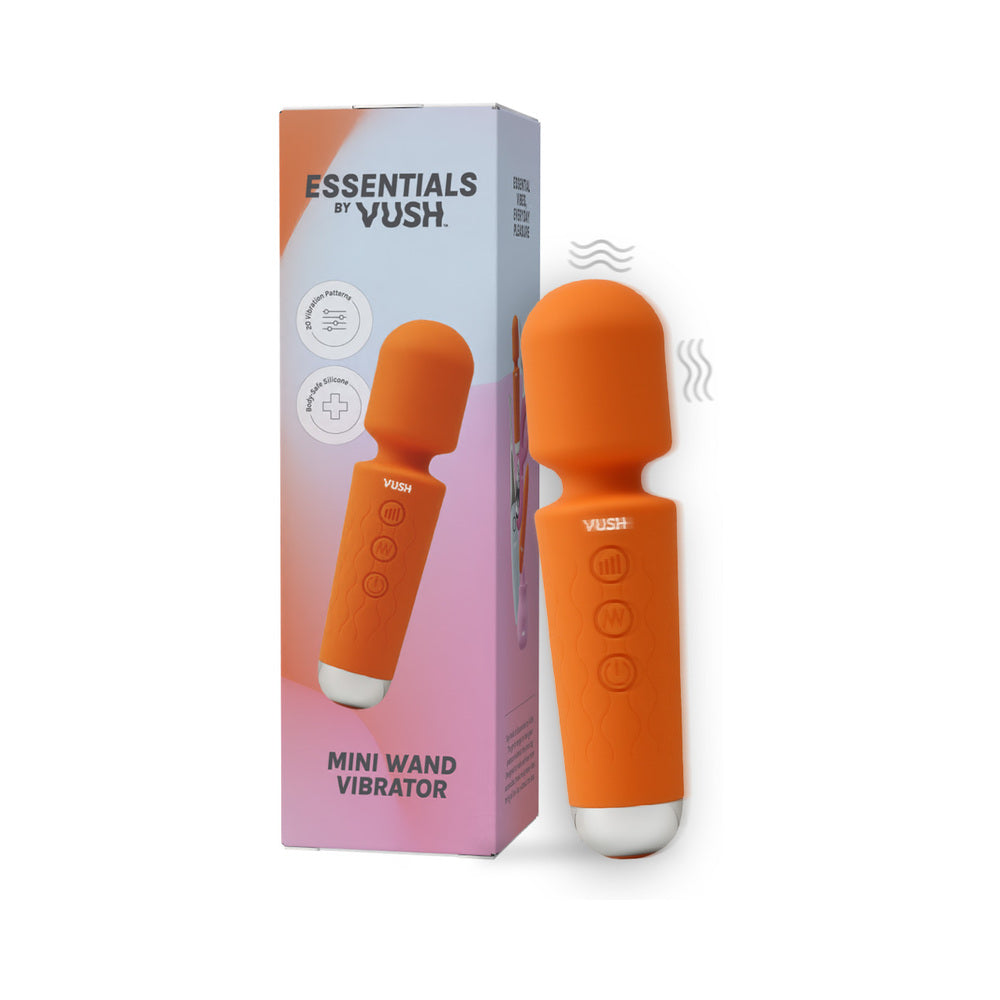 VUSH Essentials Mini Wand Vibrator – Orange