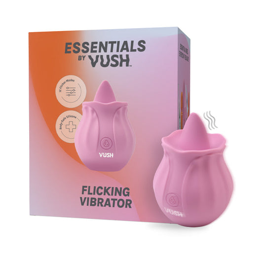 VUSH Essentials Flicking Vibrator – Light Pink – Waterproof