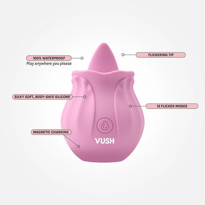 VUSH Essentials Flicking Vibrator – Light Pink – Waterproof