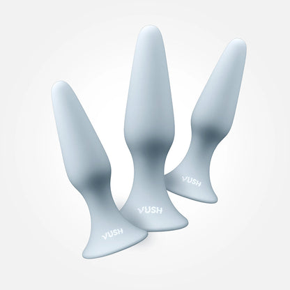 VUSH Essentials Plug Trio – Silicone Anal Plugs – Gray
