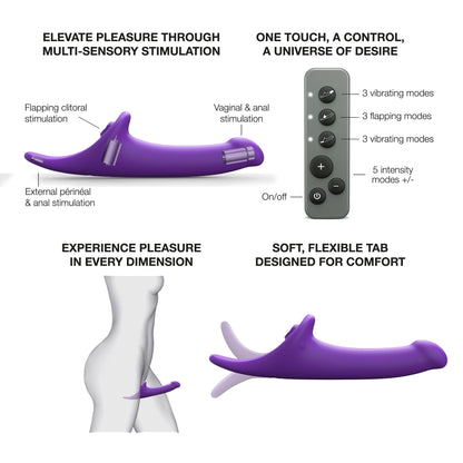 Lovely Planet Strap-On-Me Multi Orgasm Dildo – Medium Purple