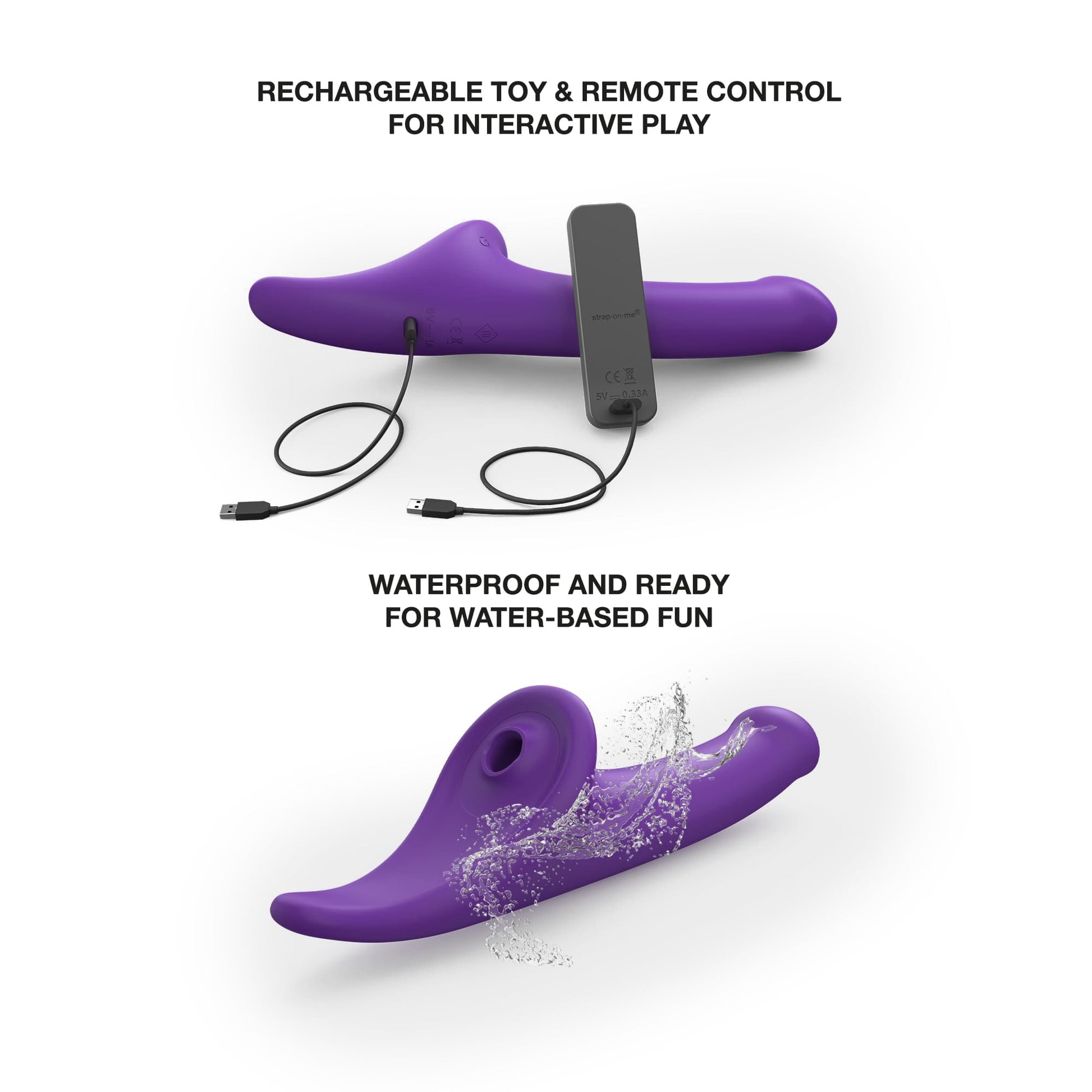 Lovely Planet Strap-On-Me Multi Orgasm Dildo – Medium Purple
