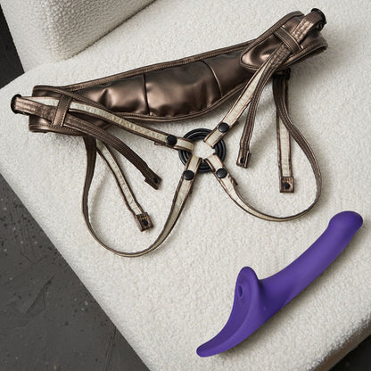 Lovely Planet Strap-On-Me Multi Orgasm Dildo – Medium Purple