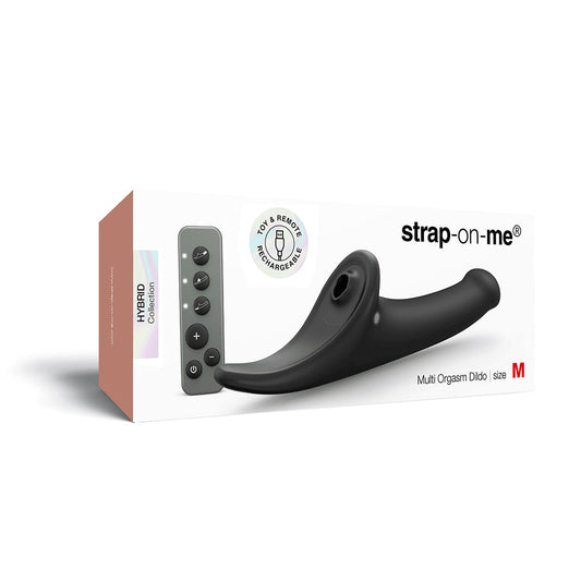 Lovely Planet Strap-On-Me Multi Orgasm Dildo Medium – Black