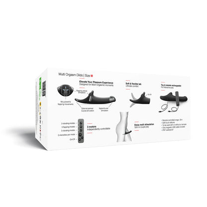 Lovely Planet Strap-On-Me Multi Orgasm Dildo Medium – Black