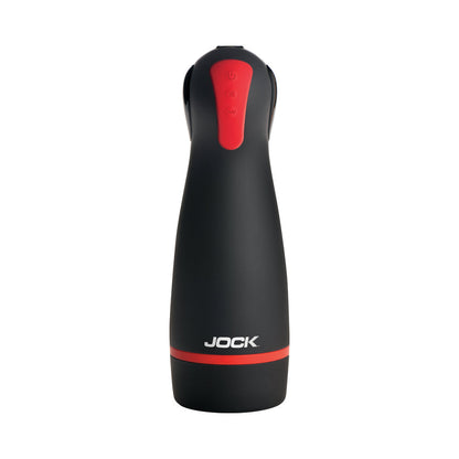 JOCK Advanced Blaze Vibrating, Sucking & Warming Masturbator - Black, Clear