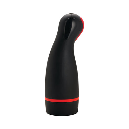 JOCK Advanced Blaze Vibrating, Sucking & Warming Masturbator - Black, Clear