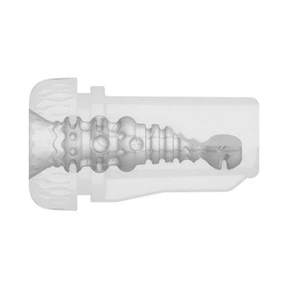 JOCK Advanced Blaze Vibrating, Sucking & Warming Masturbator - Black, Clear