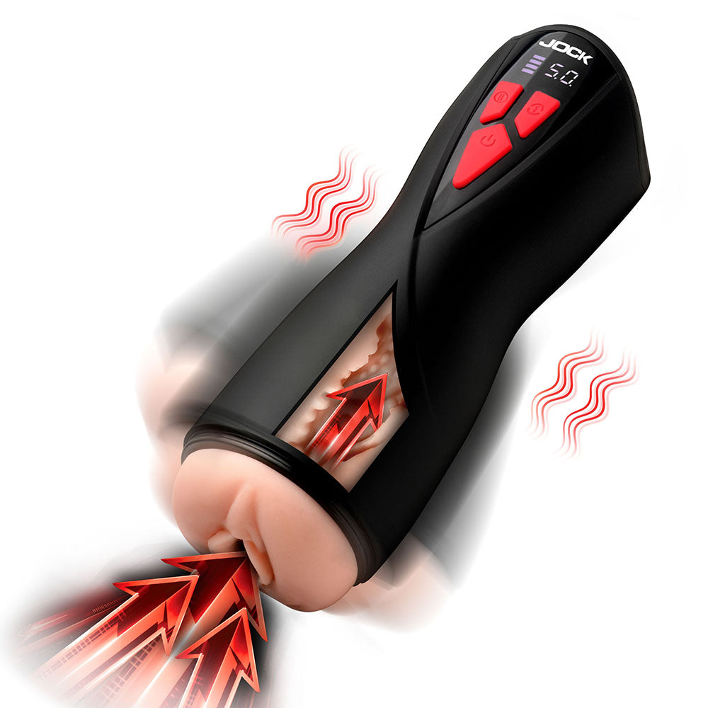 JOCK Advanced Banger Sucking & Vibrating Pussy Masturbator - Black