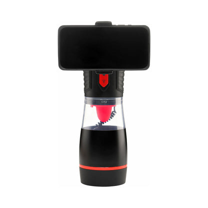 Curve Novelties Advanced Blow Job Sucking, Licking & Vibrating Masturbator – Black/Red