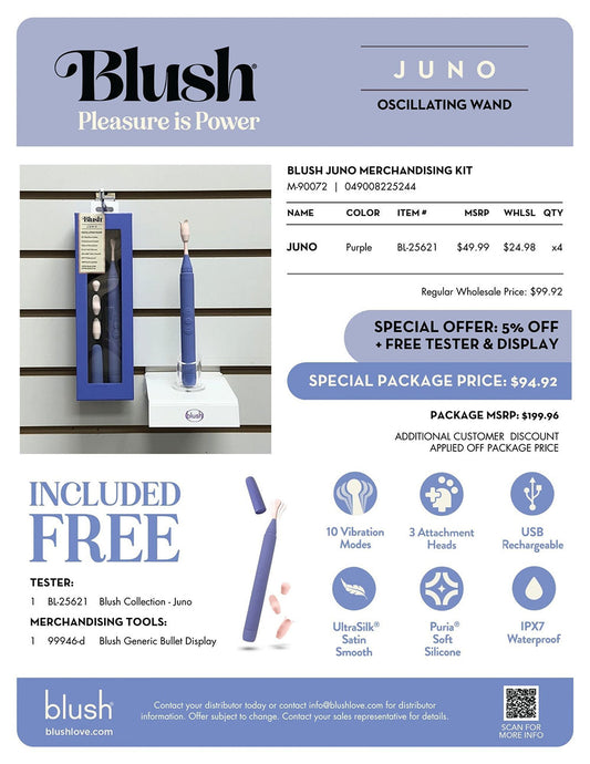 Blush Juno Merchandising Kit – Includes Tester and Display