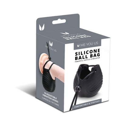 Me You Us Silicone Ball Bag with Built-in Vibrator – Black
