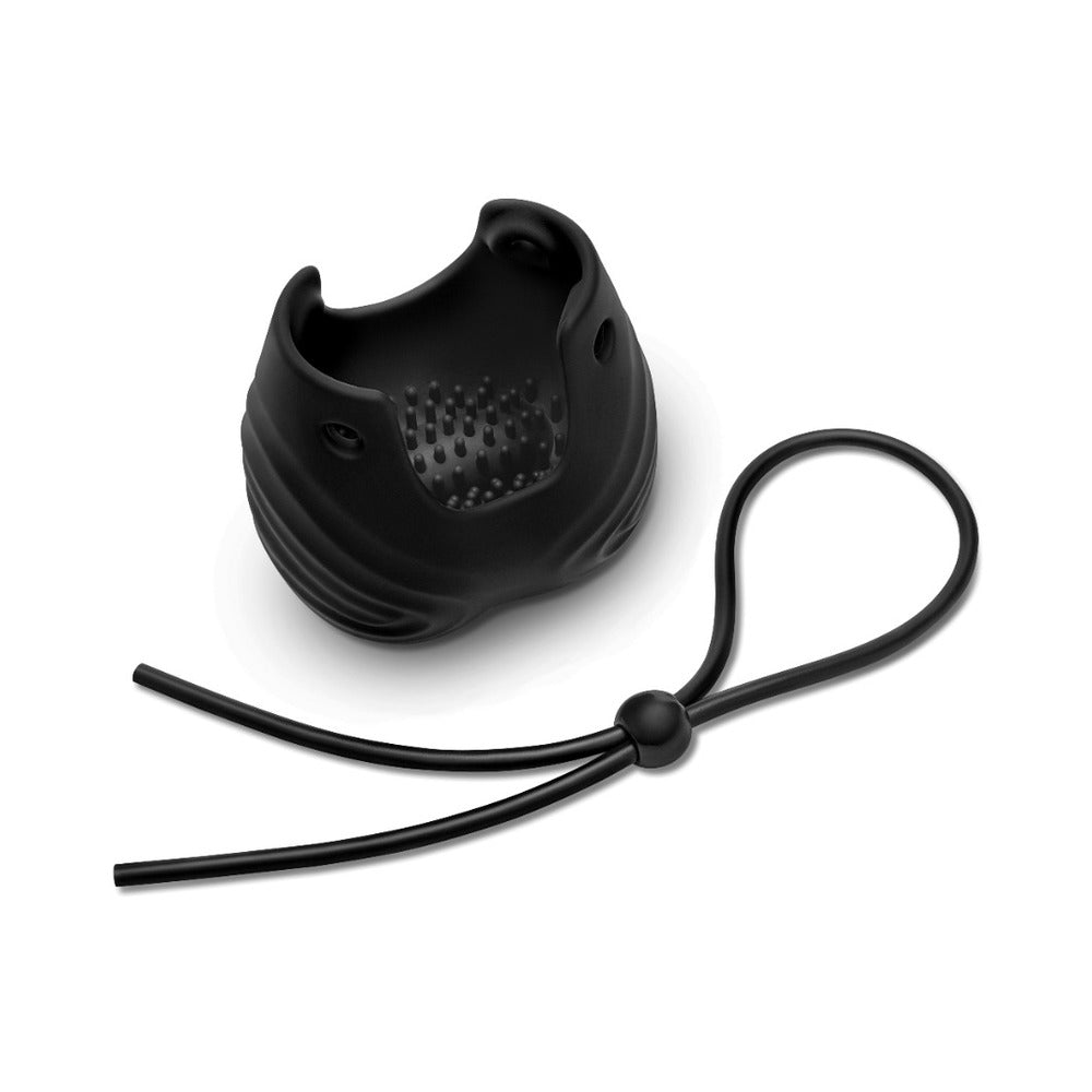 Me You Us Silicone Ball Bag with Built-in Vibrator – Black