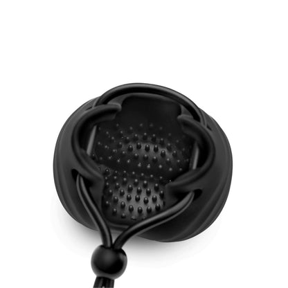 Me You Us Silicone Ball Bag with Built-in Vibrator – Black