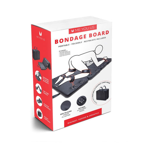 Me You Us Bondage Board with Restraints – Black