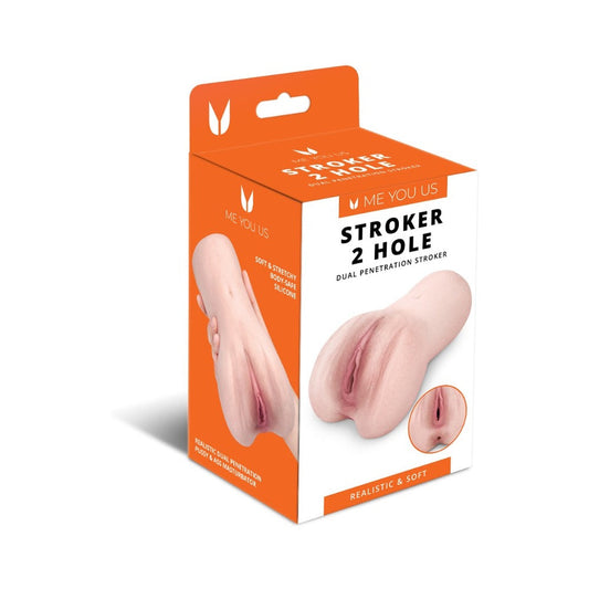 Me You Us Stroker 2-Hole Male Masturbator – Vanilla