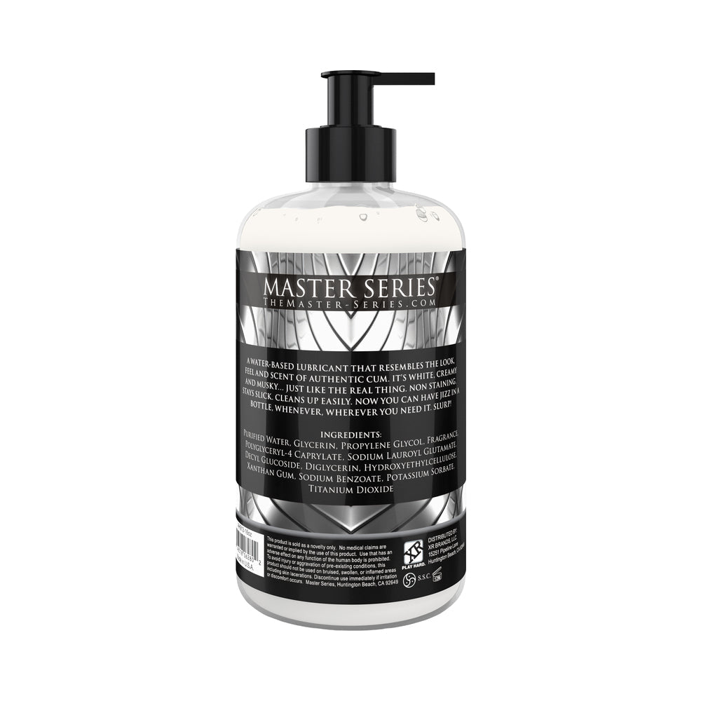 Master Series Jizz Cum-Scented Water-Based Lube – 16 oz – White