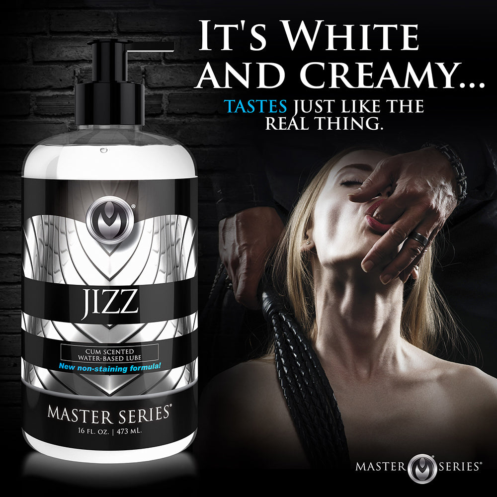 Master Series Jizz Cum-Scented Water-Based Lube – 16 oz – White