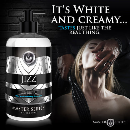 Master Series Jizz Cum-Scented Water-Based Lube – 16 oz – White