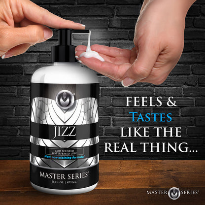 Master Series Jizz Cum-Scented Water-Based Lube – 16 oz – White