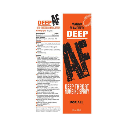 Little Genie Deep AF Mango 1 oz. Personal Lubricant