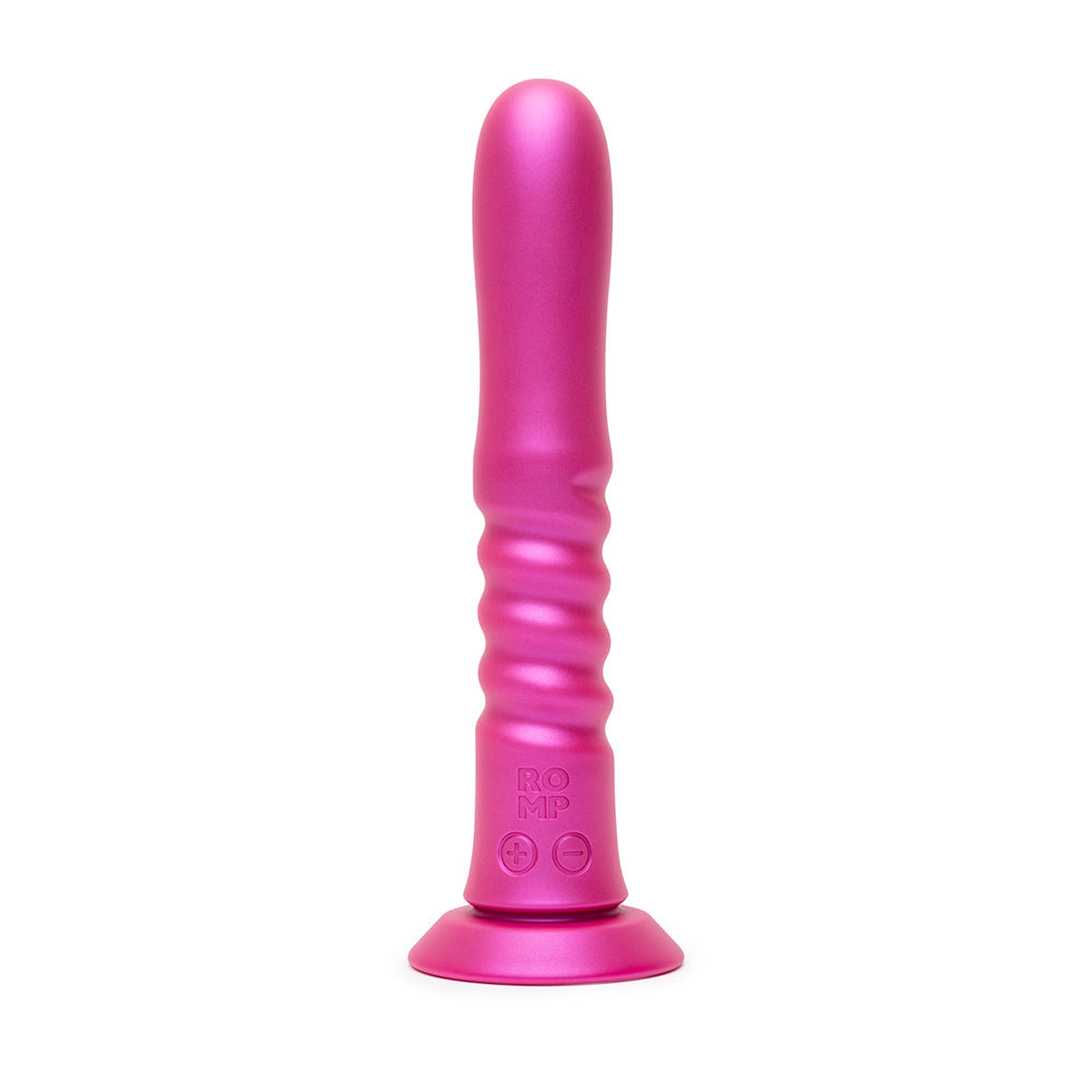 ROMP Jiggle Thrusting Vibrator with Suction Cup – Cosmic Pink