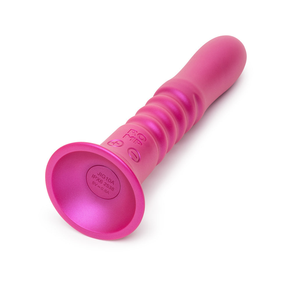 ROMP Jiggle Thrusting Vibrator with Suction Cup – Cosmic Pink