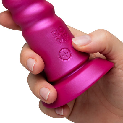 ROMP Jiggle Thrusting Vibrator with Suction Cup – Cosmic Pink