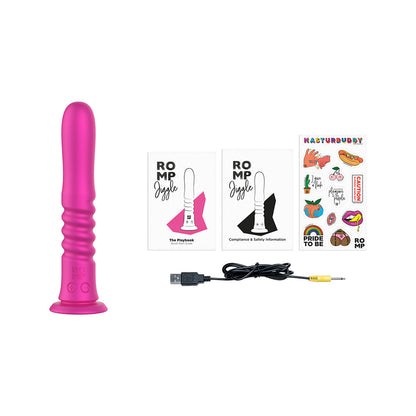 ROMP Jiggle Thrusting Vibrator with Suction Cup – Cosmic Pink