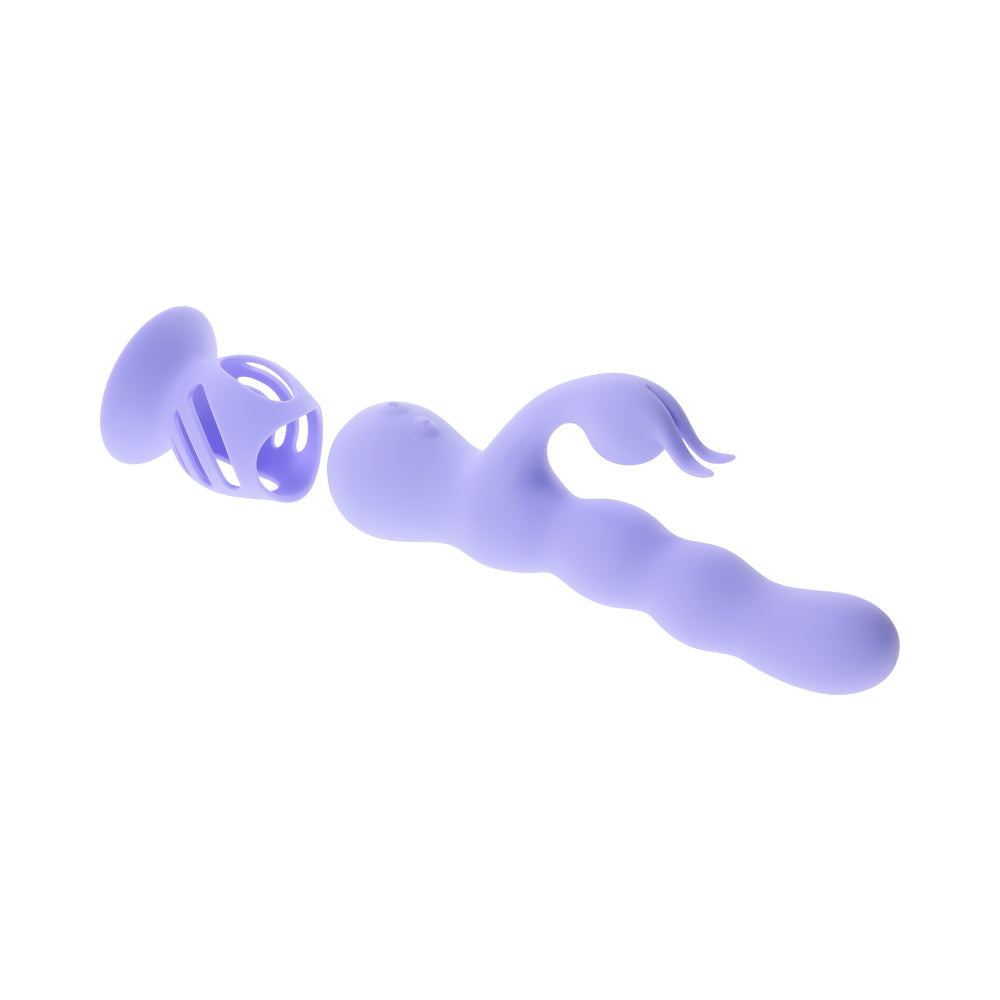 Evolved Wiggly Bunny Purple - Vibrating Rabbit with Suction Cup Base