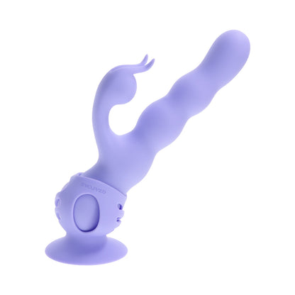 Evolved Wiggly Bunny Purple - Vibrating Rabbit with Suction Cup Base