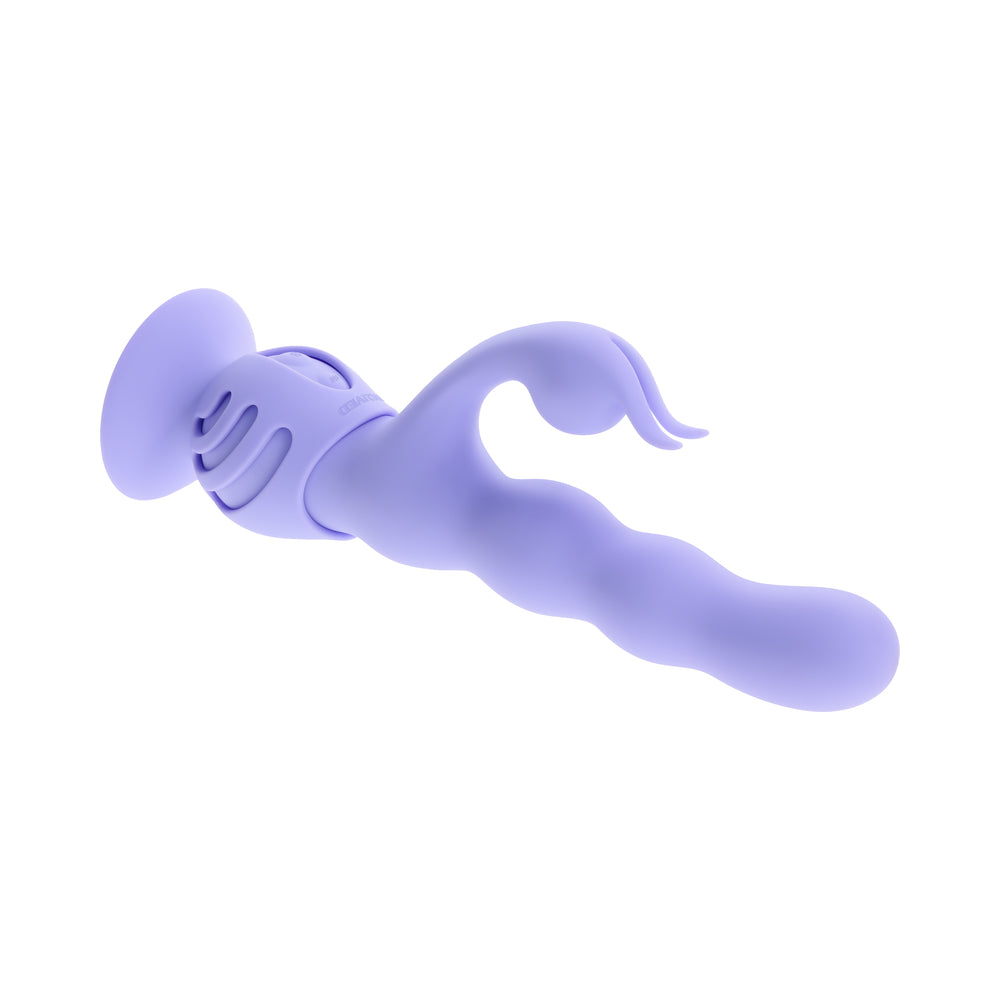 Evolved Wiggly Bunny Purple - Vibrating Rabbit with Suction Cup Base