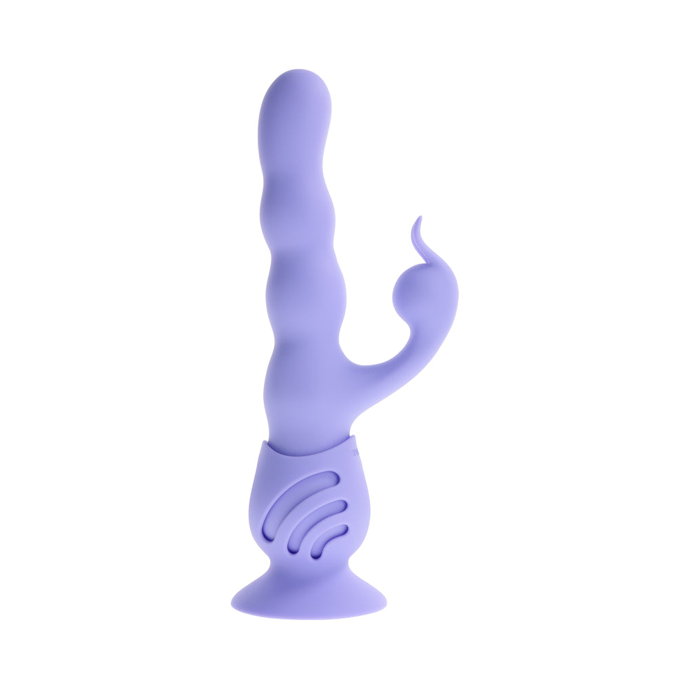 Evolved Wiggly Bunny Purple - Vibrating Rabbit with Suction Cup Base