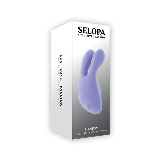 Selopa Handsy Purple Textured Palm Vibe with Vibrating Fingers