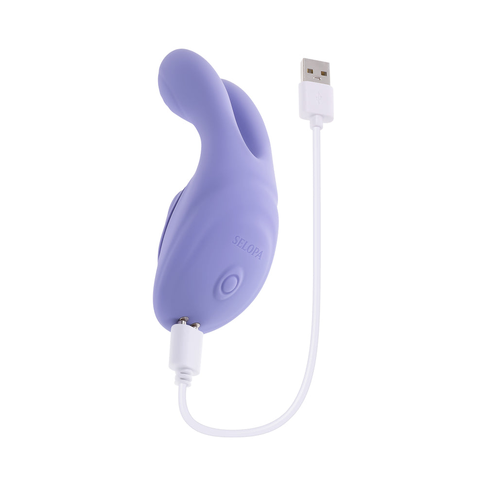Selopa Handsy Purple Textured Palm Vibe with Vibrating Fingers