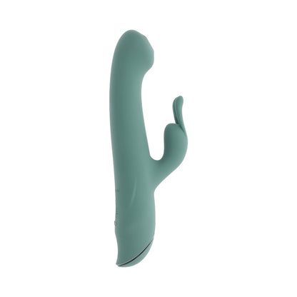 Evolved Satin Swirl Mint G-Spot Vibrator with Swirling Beads – Green
