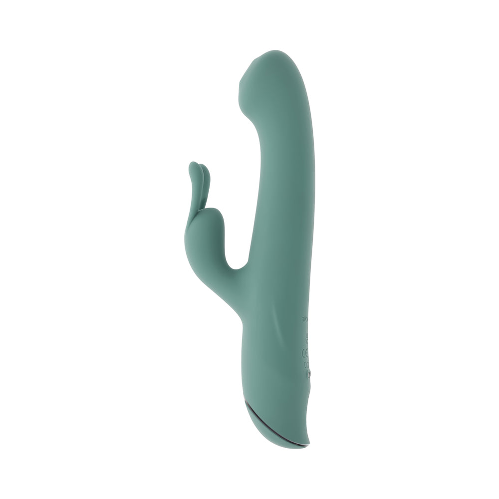 Evolved Satin Swirl Mint G-Spot Vibrator with Swirling Beads – Green