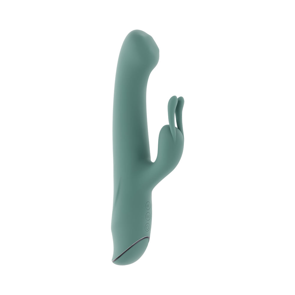 Evolved Satin Swirl Mint G-Spot Vibrator with Swirling Beads – Green