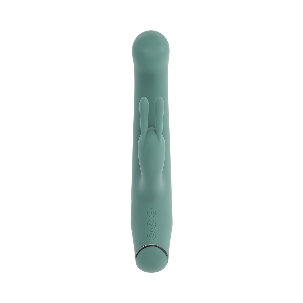 Evolved Satin Swirl Mint G-Spot Vibrator with Swirling Beads – Green