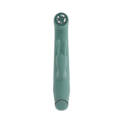 Evolved Satin Swirl Mint G-Spot Vibrator with Swirling Beads – Green