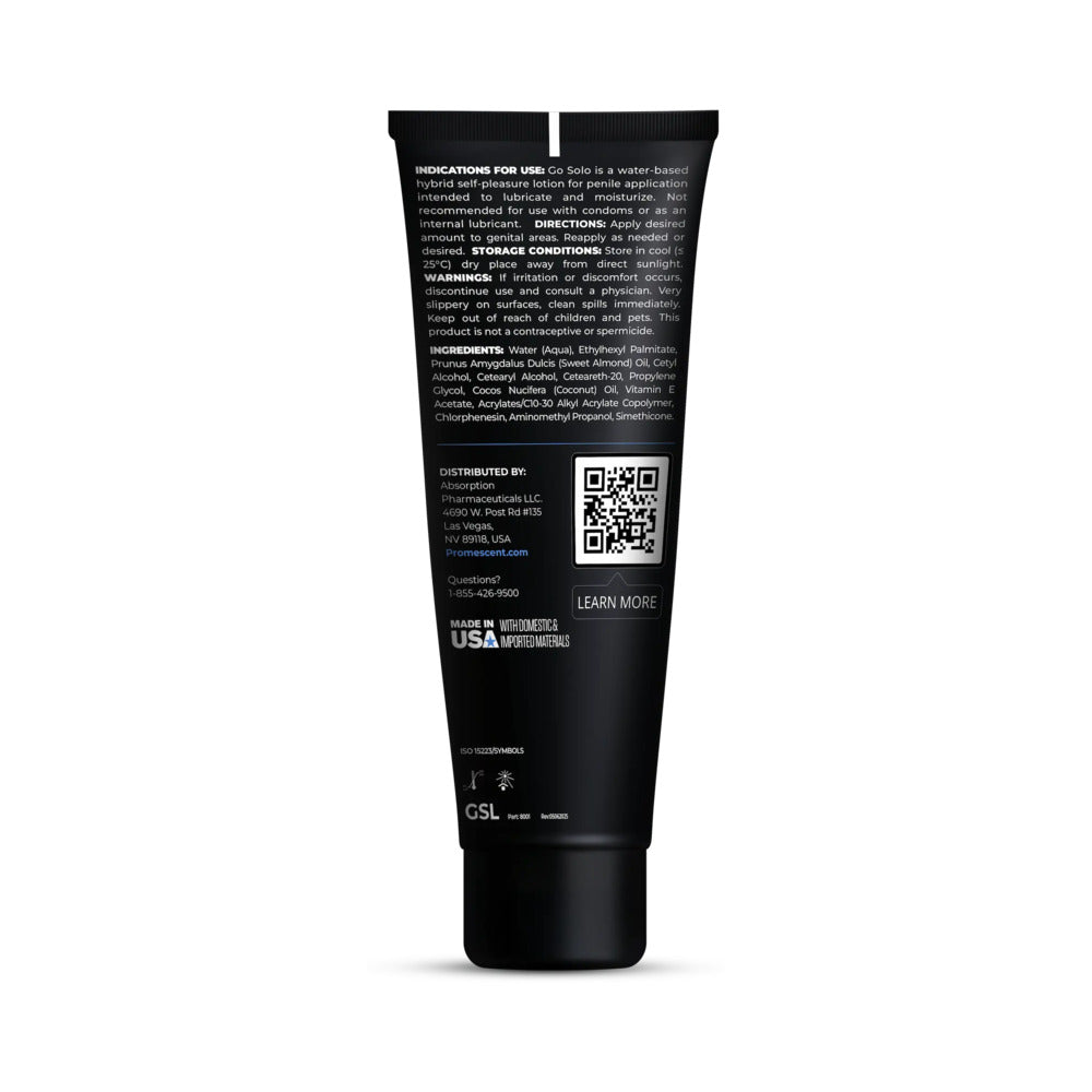 Promescent Go Solo Self-Play Lotion 4 oz – Long Lasting, Non-Greasy Formula