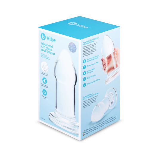 b-Vibe Advanced 7.5 in. Glass Anal Dilator - Clear