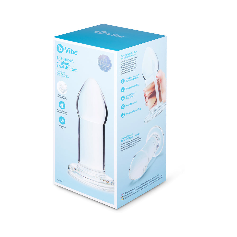 b-Vibe Advanced 8 in. Glass Anal Dilator – Clear