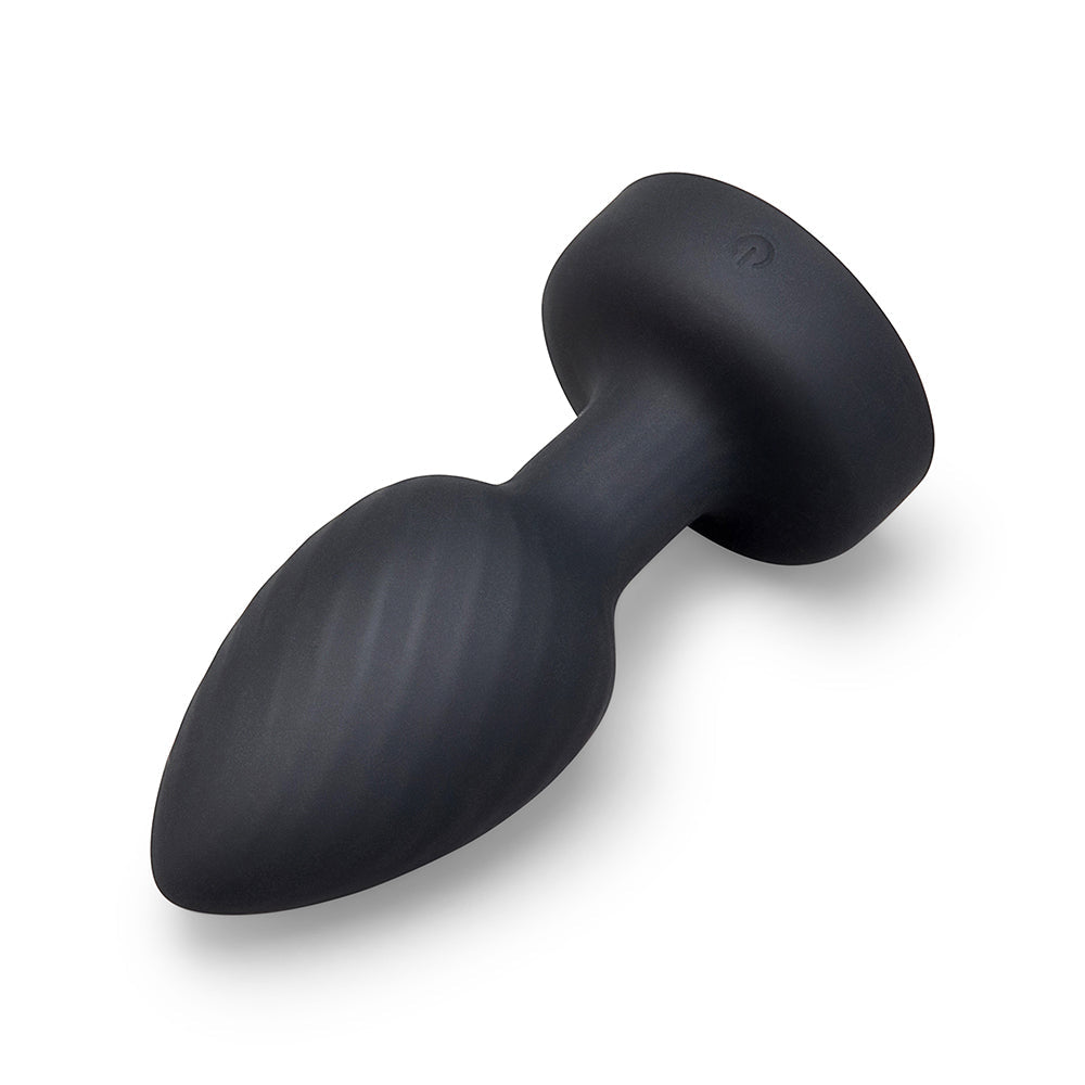 b-Vibe 3.5" Light-Up Butt Plug - Rotating and Vibrating with Multi-Color Base - Black