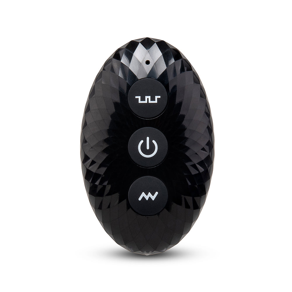b-Vibe 3.5" Light-Up Butt Plug - Rotating and Vibrating with Multi-Color Base - Black