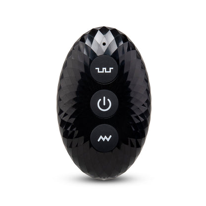 b-Vibe 3.5" Light-Up Butt Plug - Rotating and Vibrating with Multi-Color Base - Black