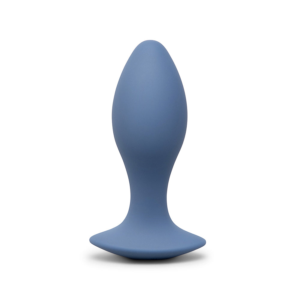 b-Vibe 4 in. Vibing Plug – Silicone Anal Plug with Vibration – Blue