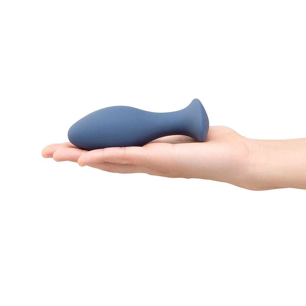 b-Vibe 4 in. Vibing Plug – Silicone Anal Plug with Vibration – Blue