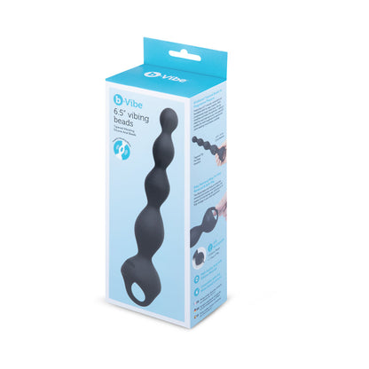 b-Vibe 6.5 in. Vibing Beads – Black Anal Beads with Vibrating Functions