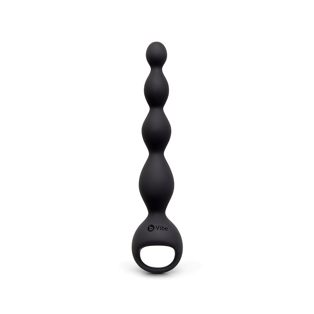 b-Vibe 6.5 in. Vibing Beads – Black Anal Beads with Vibrating Functions